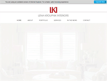 Tablet Screenshot of lenakroupnikinteriors.com